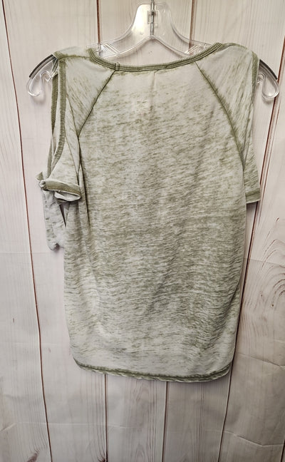 Jane & Delancey Women's Size S Green Cold Shoulder Top