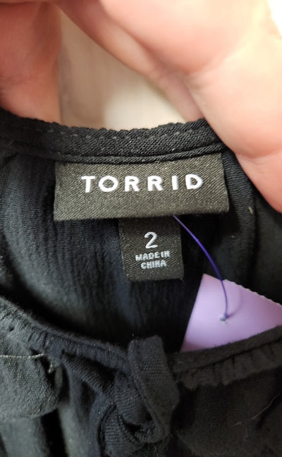 Torrid Women's Size 2X Black Sleeveless Top