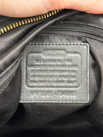 Coach F24683 Black Leather Purse Bag AS IS - wear on corners & marks