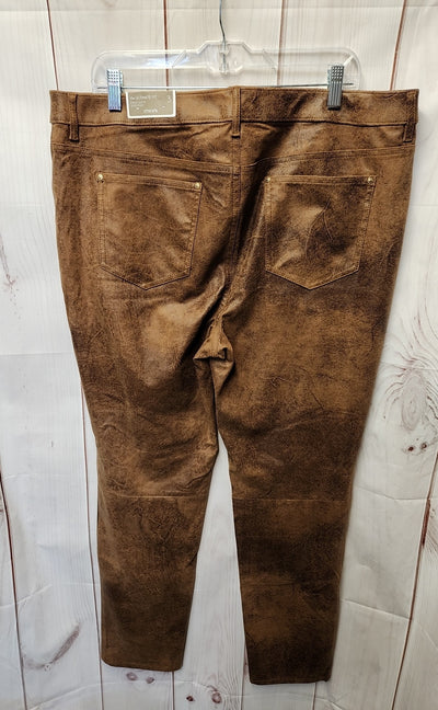 NWT Chico's Women's Size 3 = US 16 Brown Pants