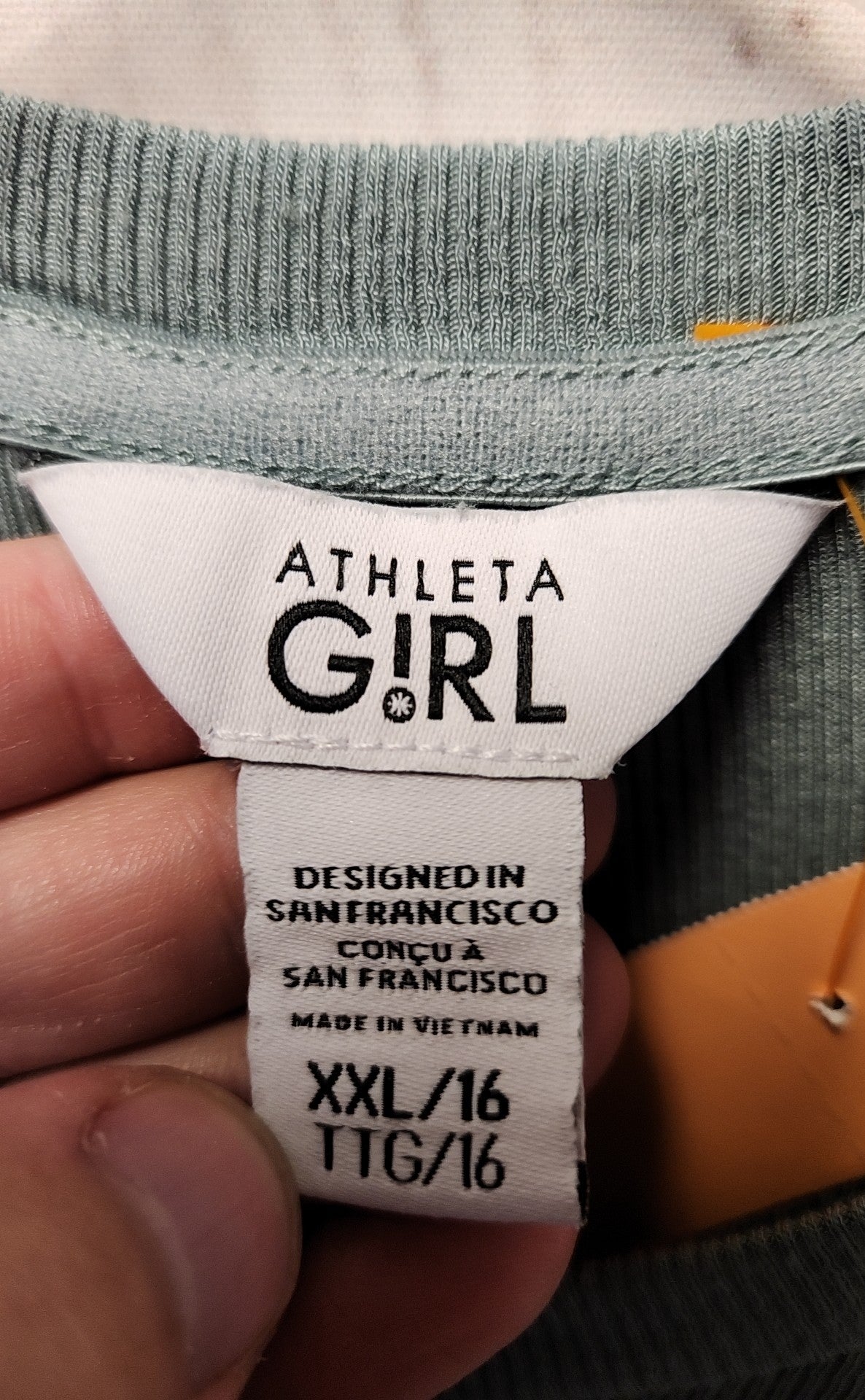 Athleta Girl's Size 16 Green Shirt