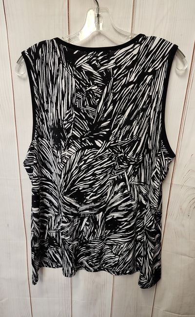 Liz Claiborne Women's Size XL Black Sleeveless Top