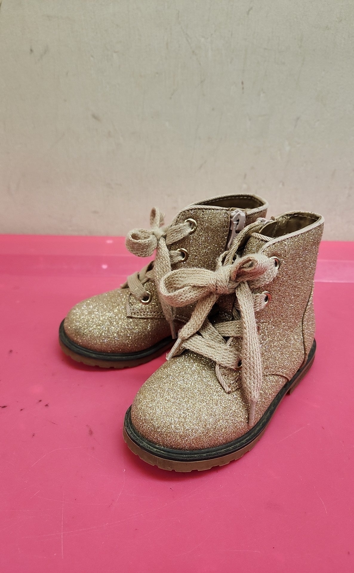 Cat & Jack Girl's Size 7 Gold Boots
