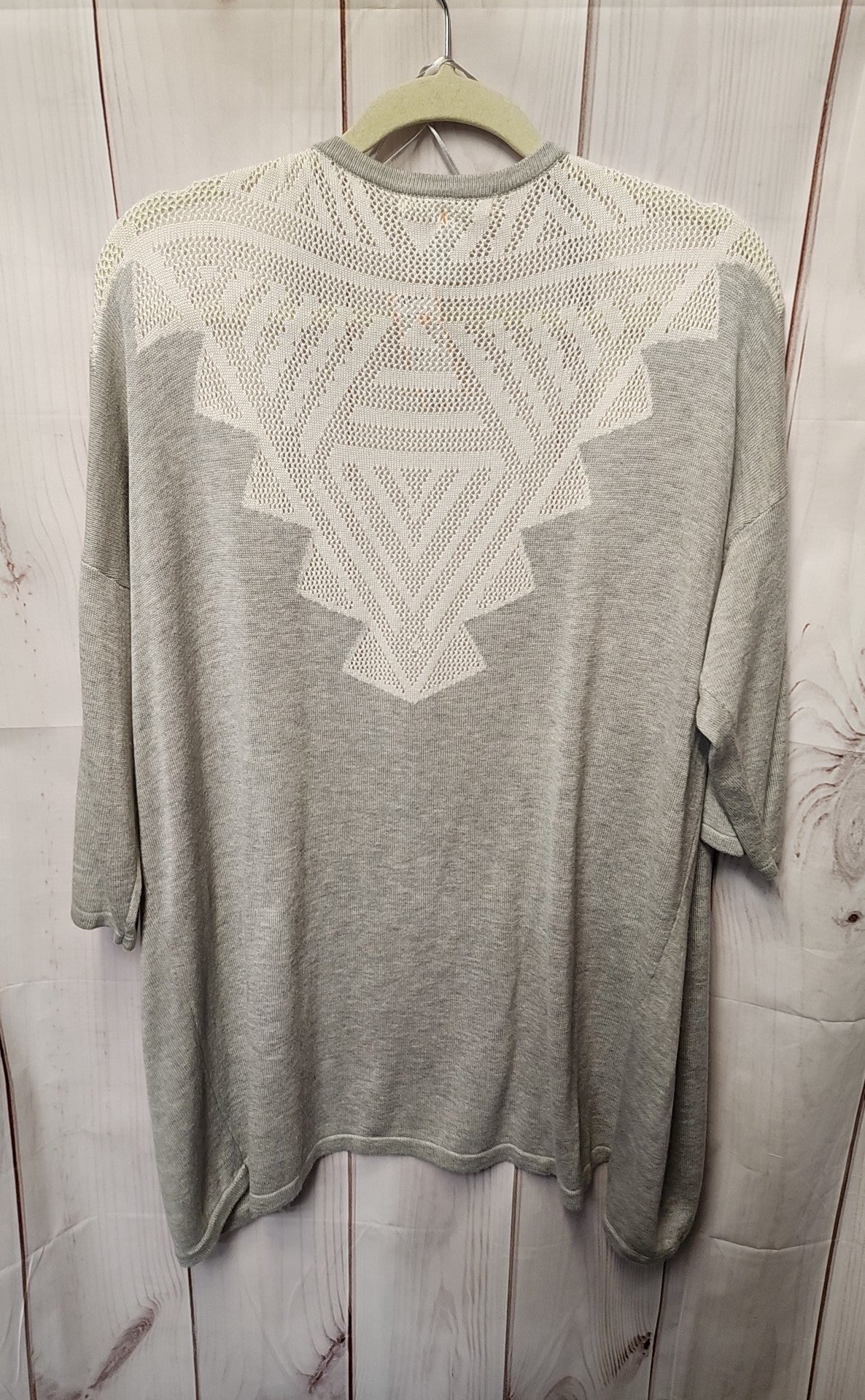 Design History Women's Size L White & Gray Cardigan