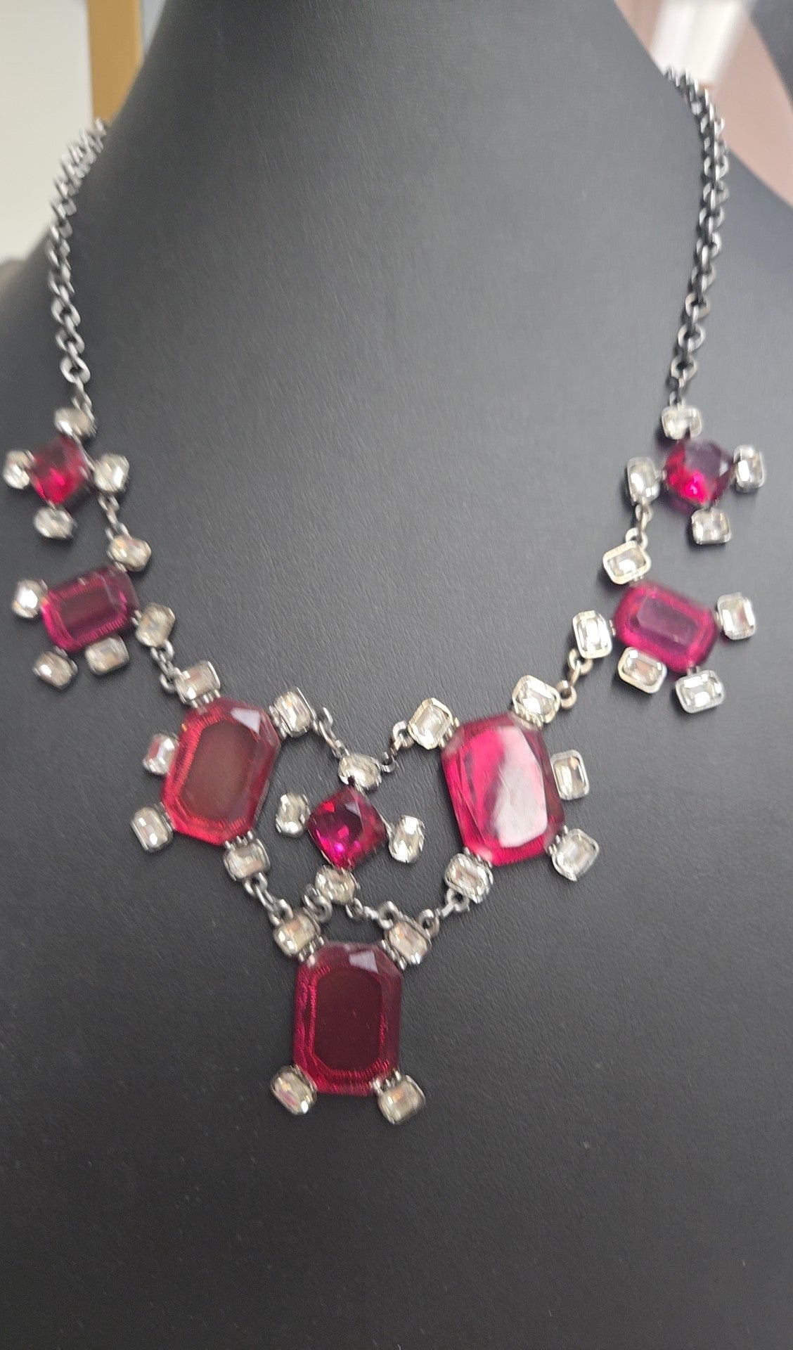 Pink Rhinestone Necklace