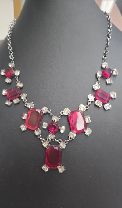Pink Rhinestone Necklace