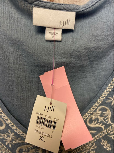 NWT J Jill Women's Size XL Blue Sleeveless Top
