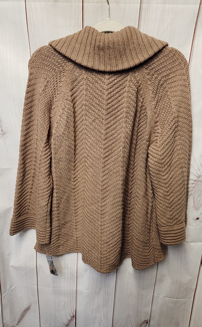 NWT JM Collection Women's Size L Tan Cardigan