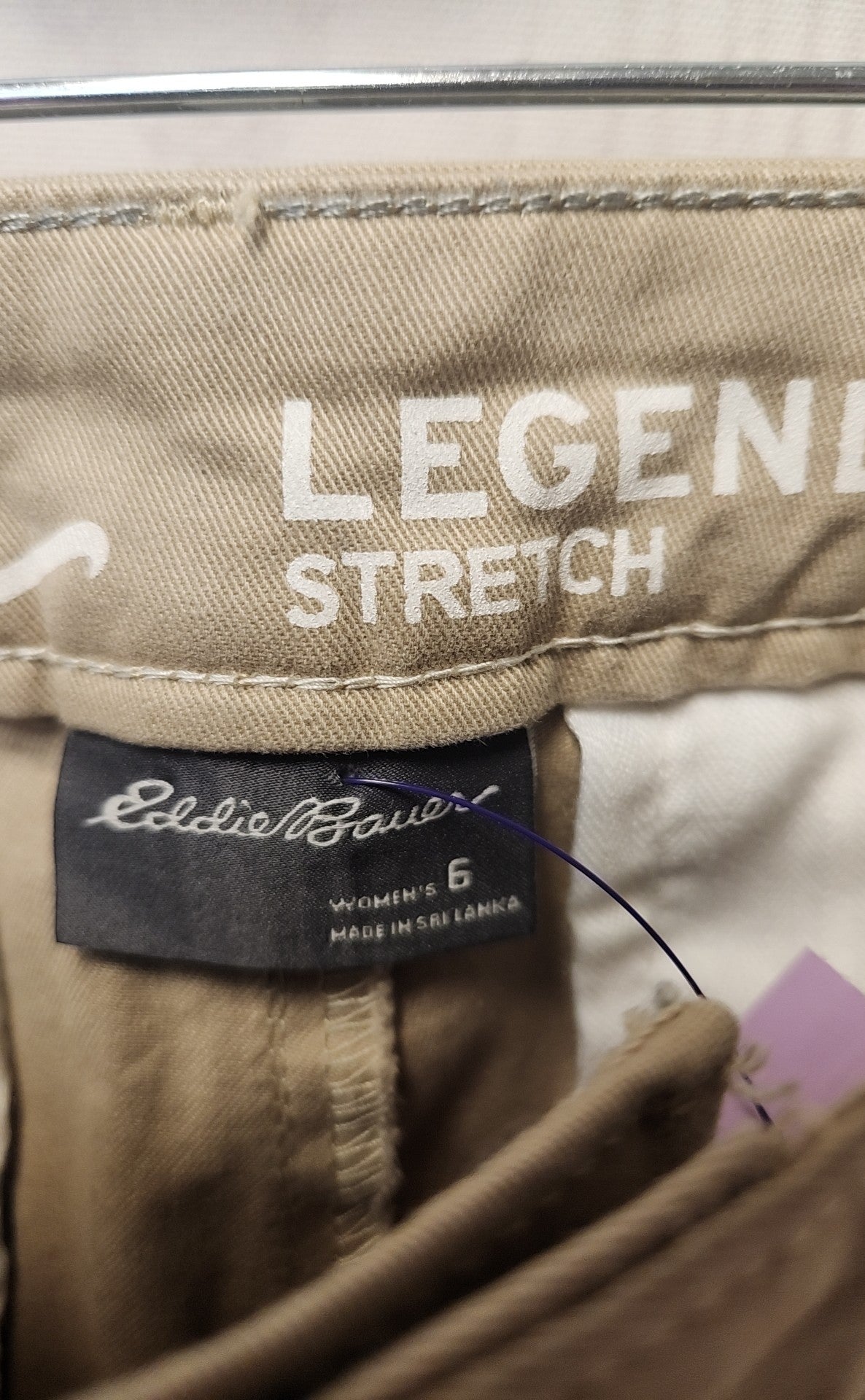 Eddie Bauer Women's Size 6 Beige Pants Boyfriend Midrise Slim