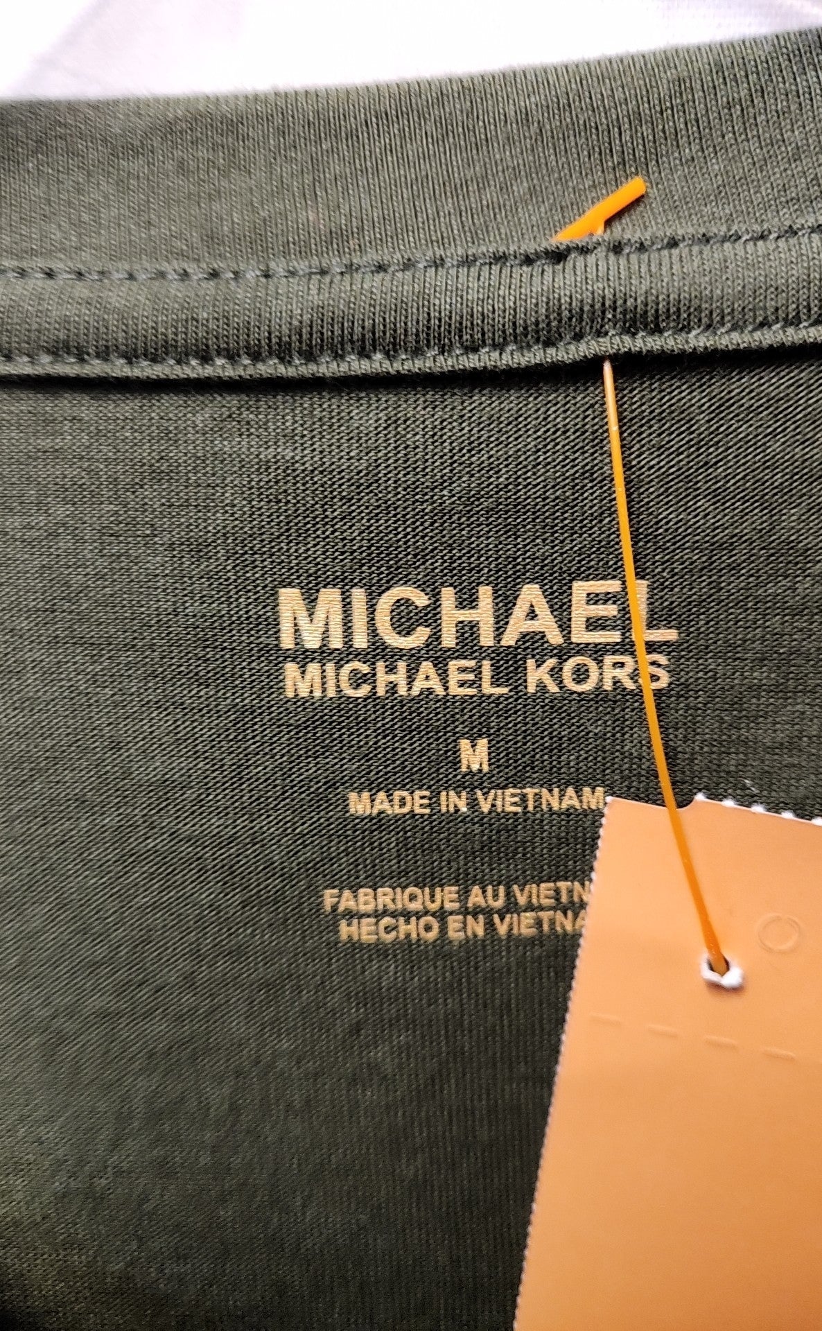 Michael Kors Women's Size M Green Short Sleeve Top