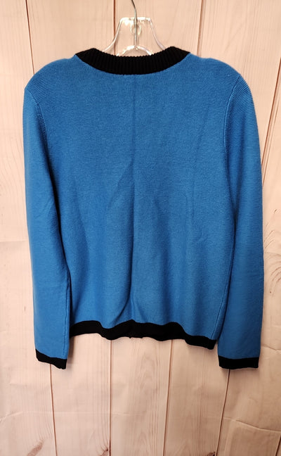 NWT Talbots Women's Size M Petite Blue Cardigan