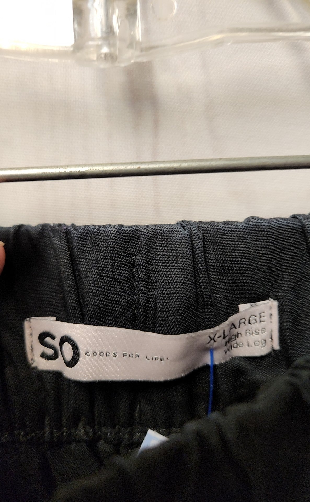 So Women's Size XL Black Pants High Rise Wide Leg