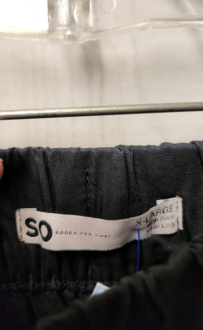 So Women's Size XL Black Pants High Rise Wide Leg