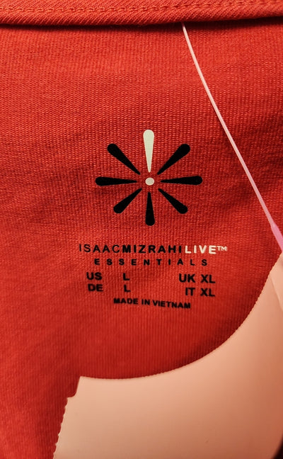 Isaac Mizrahi Live Women's Size L Red Long Sleeve Top
