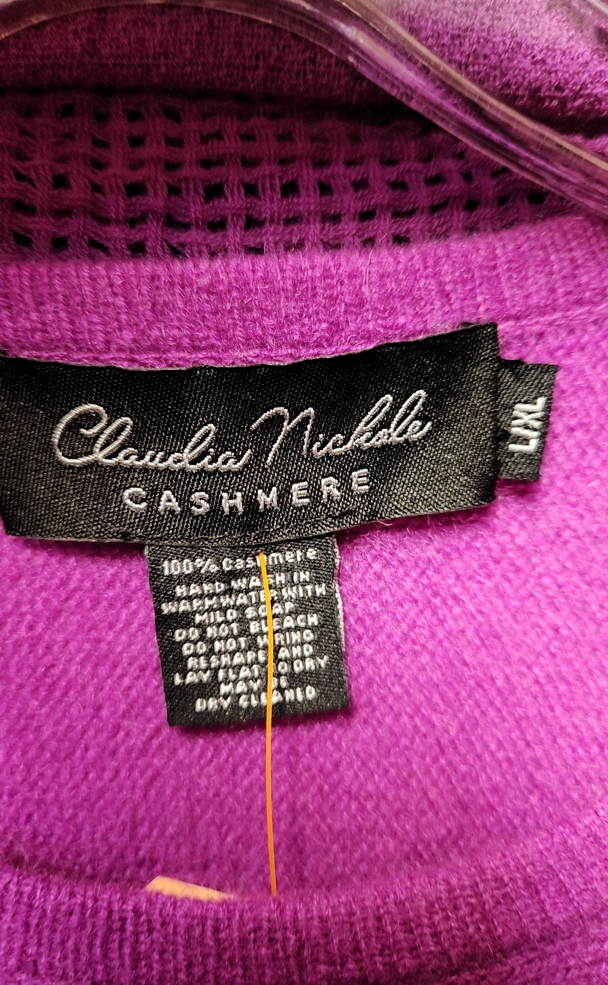 Claudia Nichole Women's Size L/XL Purple Cashmere Sweater Set