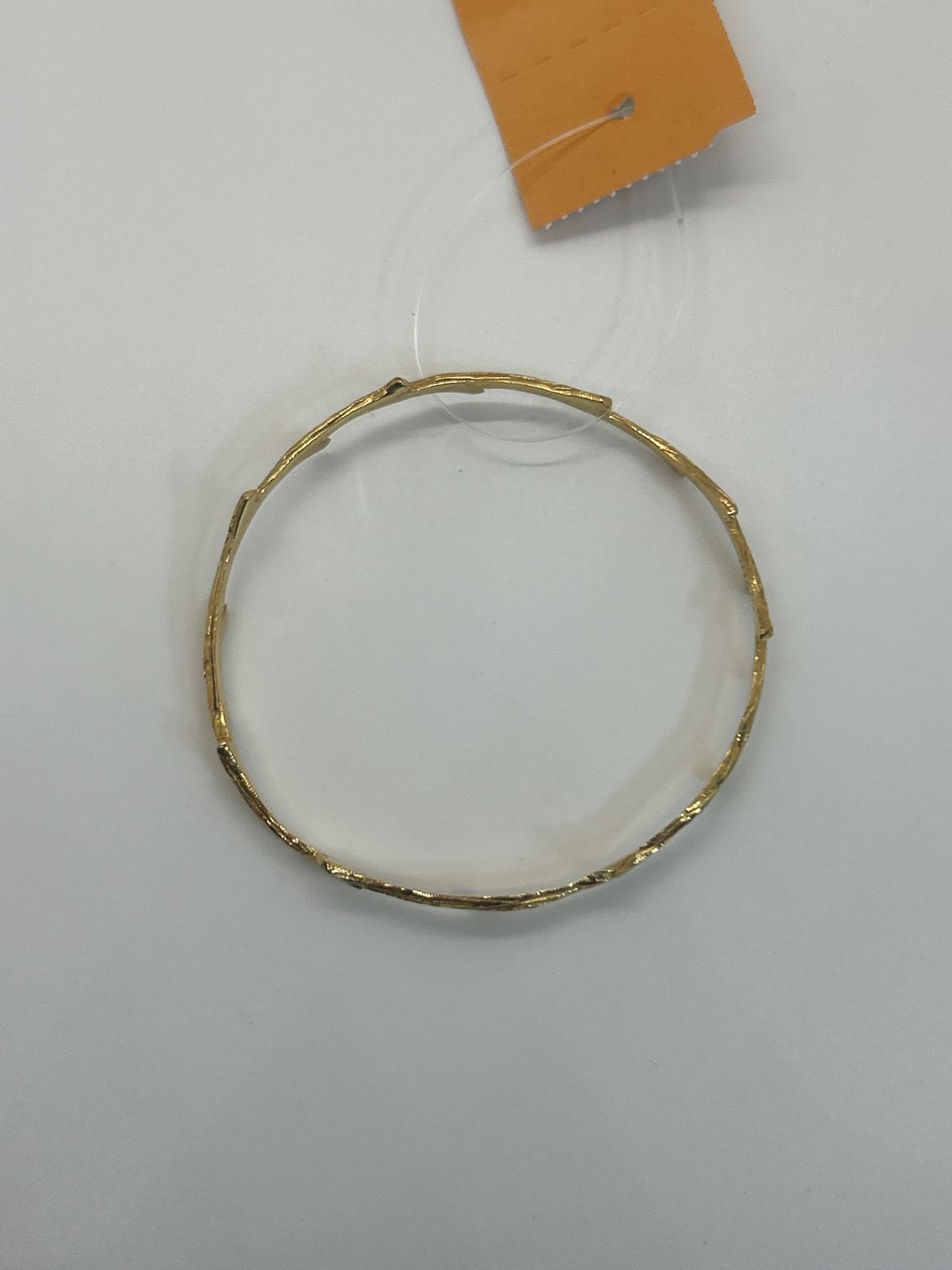 Gold bangle tree branch Bracelet marked JW x LH