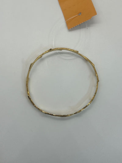 Gold bangle tree branch Bracelet marked JW x LH