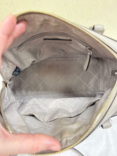 Michael Kors Gray Leather Purse Bag AS IS - Stains