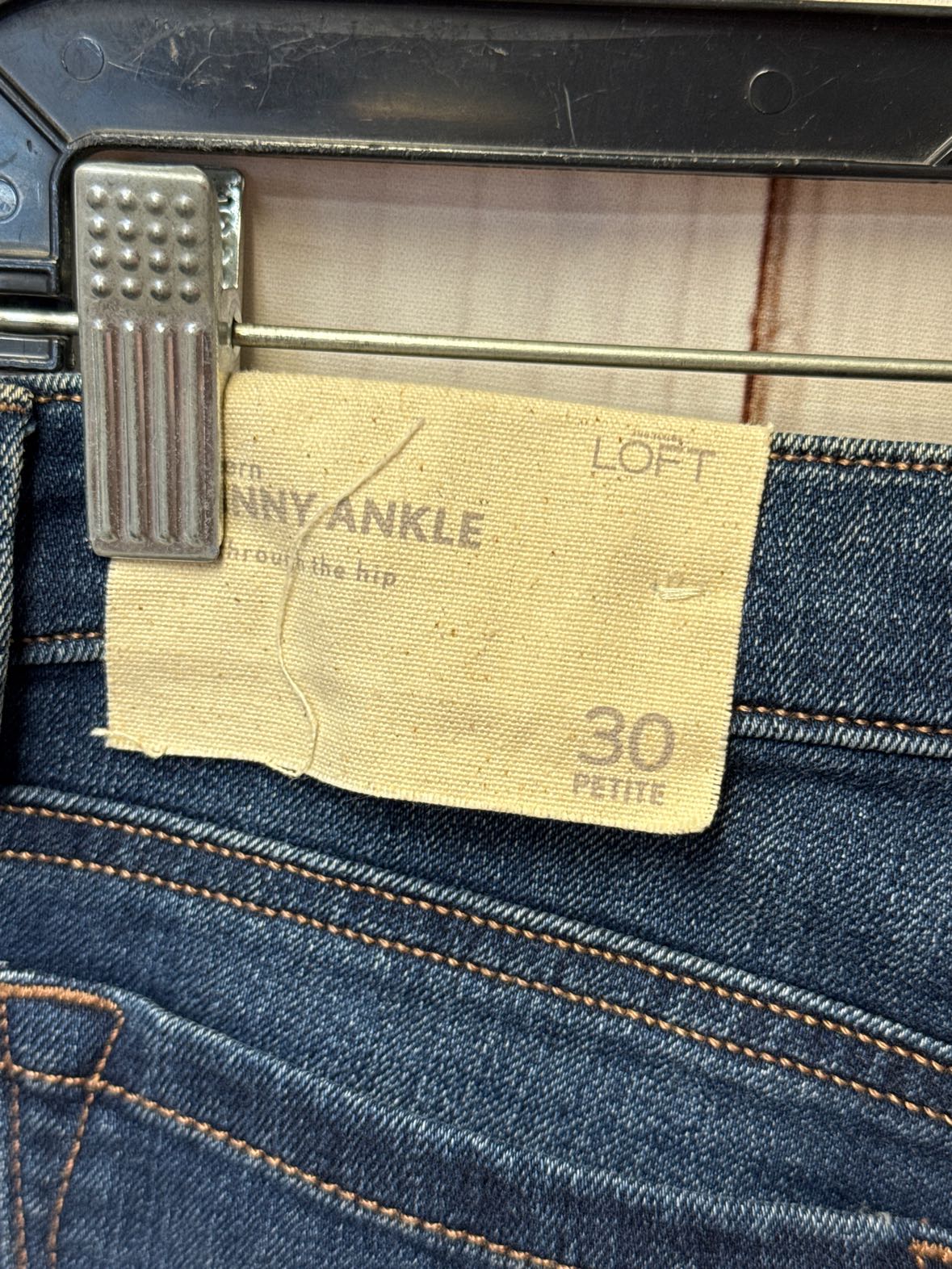 NWT Loft Women's Size 30 (9-10) Petite Blue Jeans Modern Skinny Ankle