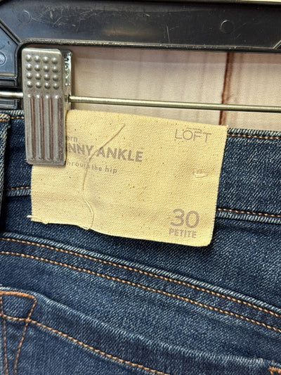 NWT Loft Women's Size 30 (9-10) Petite Blue Jeans Modern Skinny Ankle