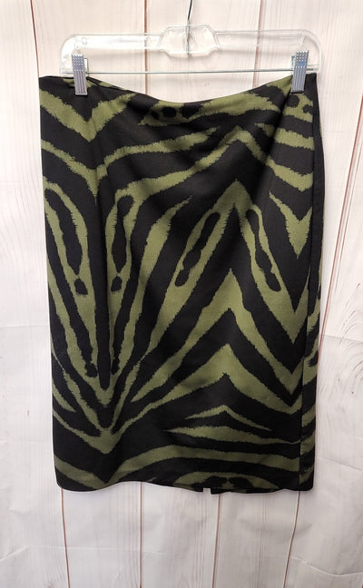 New York & Company Women's Size 12 Black & Green Skirt