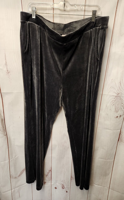 Chico's Women's Size 3 = US XL Gray Velour Sweatpants