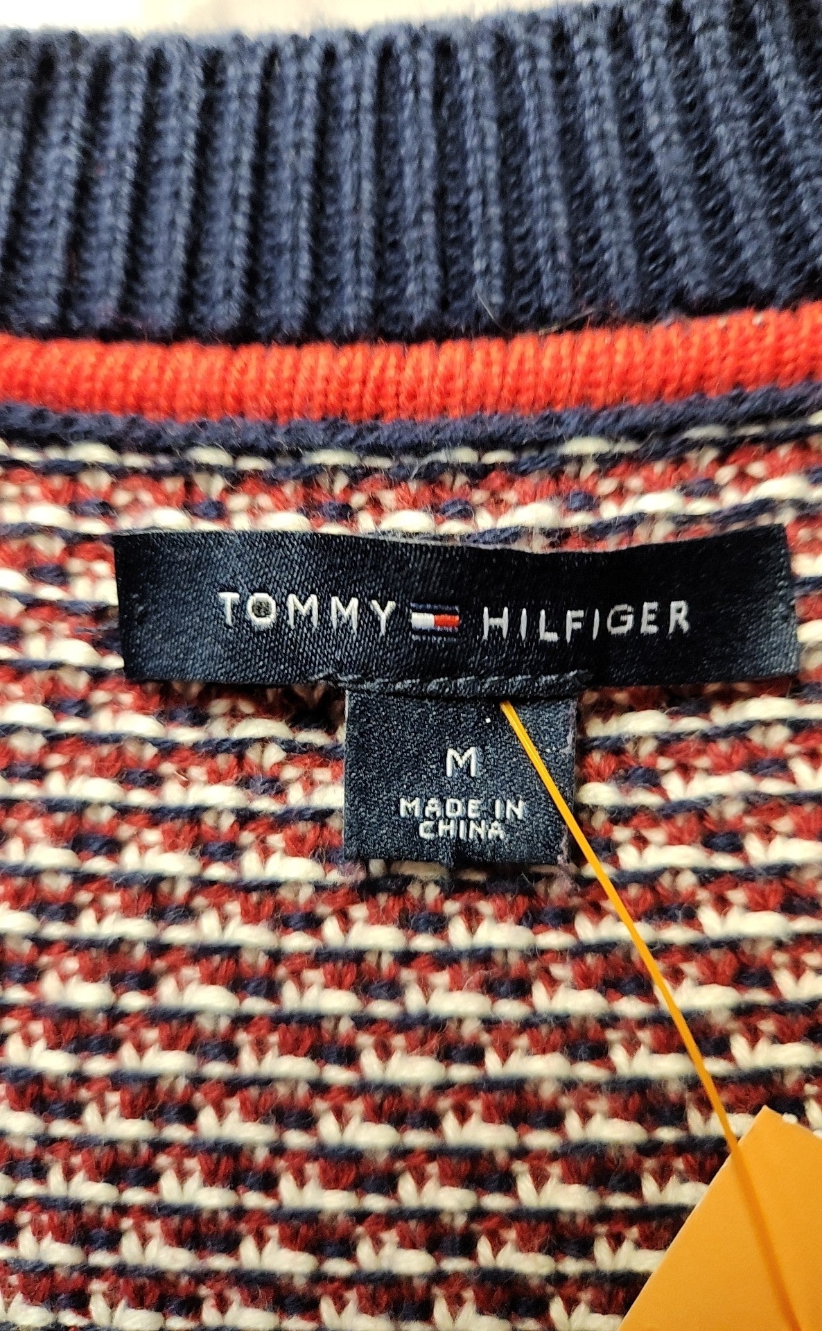 Tommy Hilfiger Women's Size M Red & Blue Cardigan