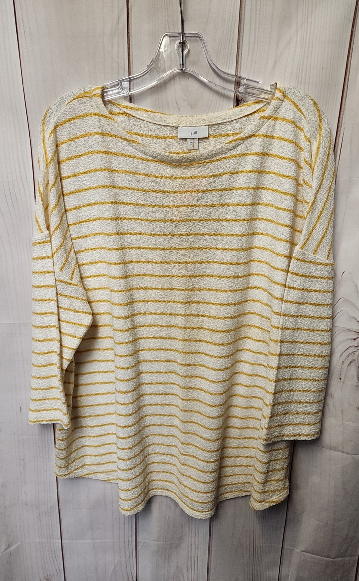 J Jill Women's Size XL White & Yellow Sweater