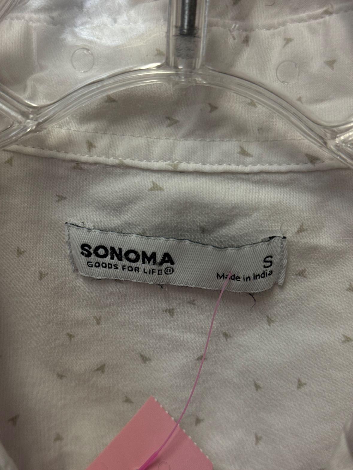 Sonoma Men's Size S White Shirt