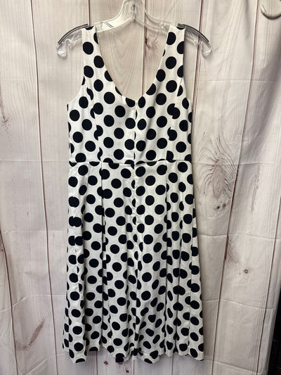 Chetta B Women's Size 10 White & Black Polka Dot Dress