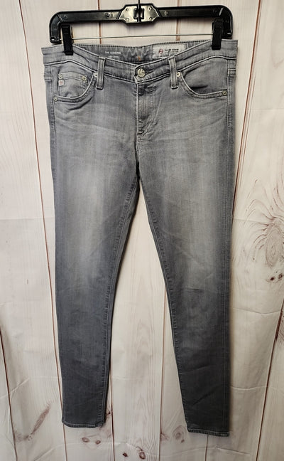 AG Adriano Goldschmied Women's Size 27 (3-4) Gray Jeans The Legging Super Skinny