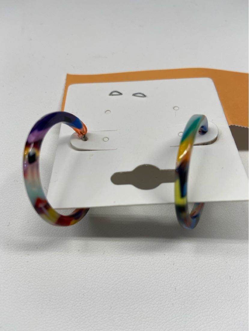 Multi-Color Hoop Earrings