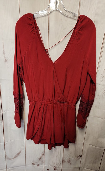 Express Women's Size S Red Romper