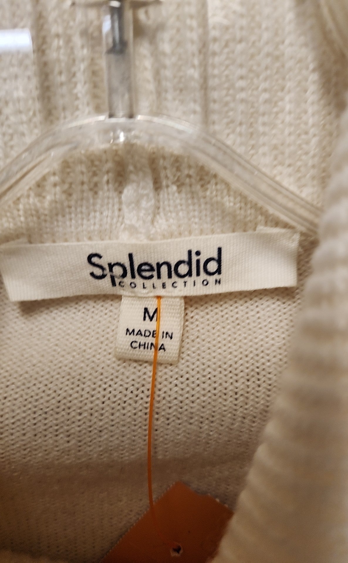 Splendid Women's Size M White & Gray Sweater