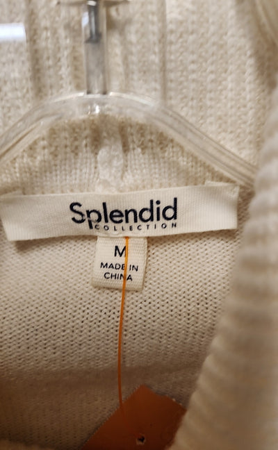 Splendid Women's Size M White & Gray Sweater