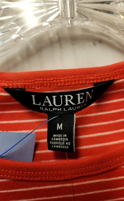NWT Lauren by Ralph Lauren Women's Size M Red Short Sleeve Top