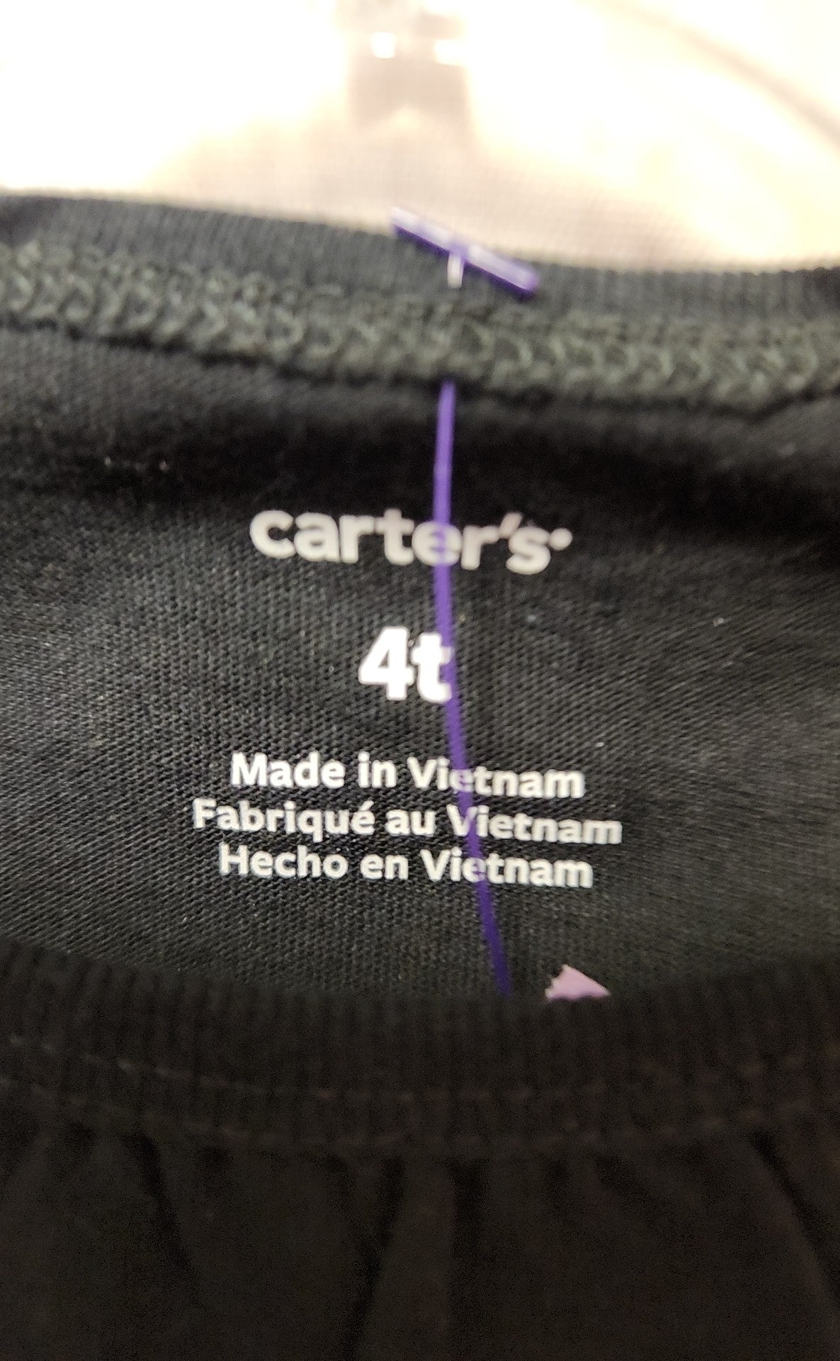 Carters Girl's Size 4 Black Shirt