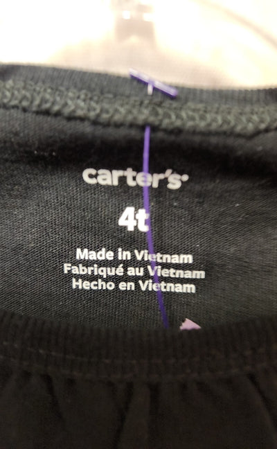 Carters Girl's Size 4 Black Shirt