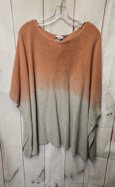 Pure Jill Women's Size One Size Pink & Gray Poncho