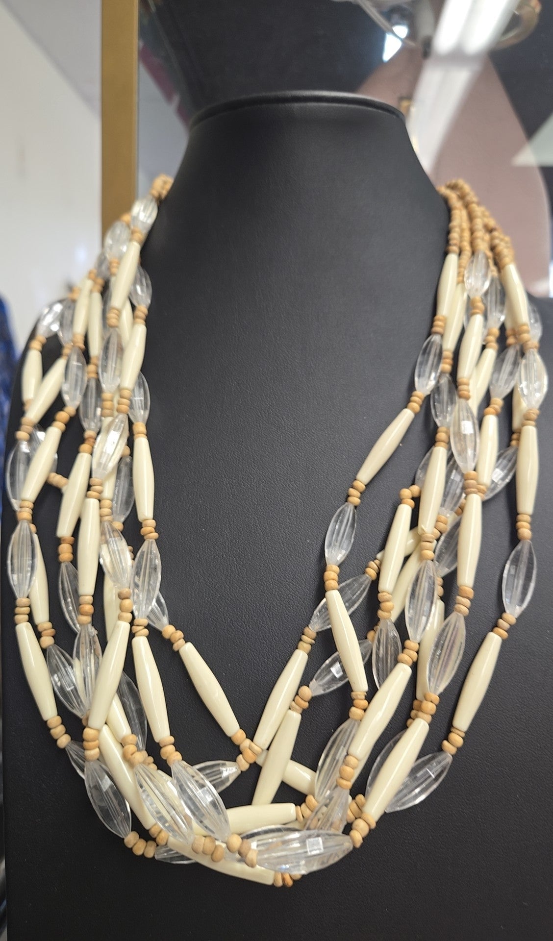 White Beaded Necklace