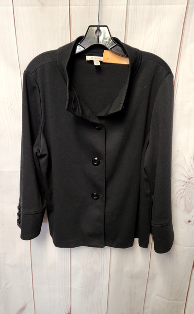 JM Collection Women's Size L Black Jacket