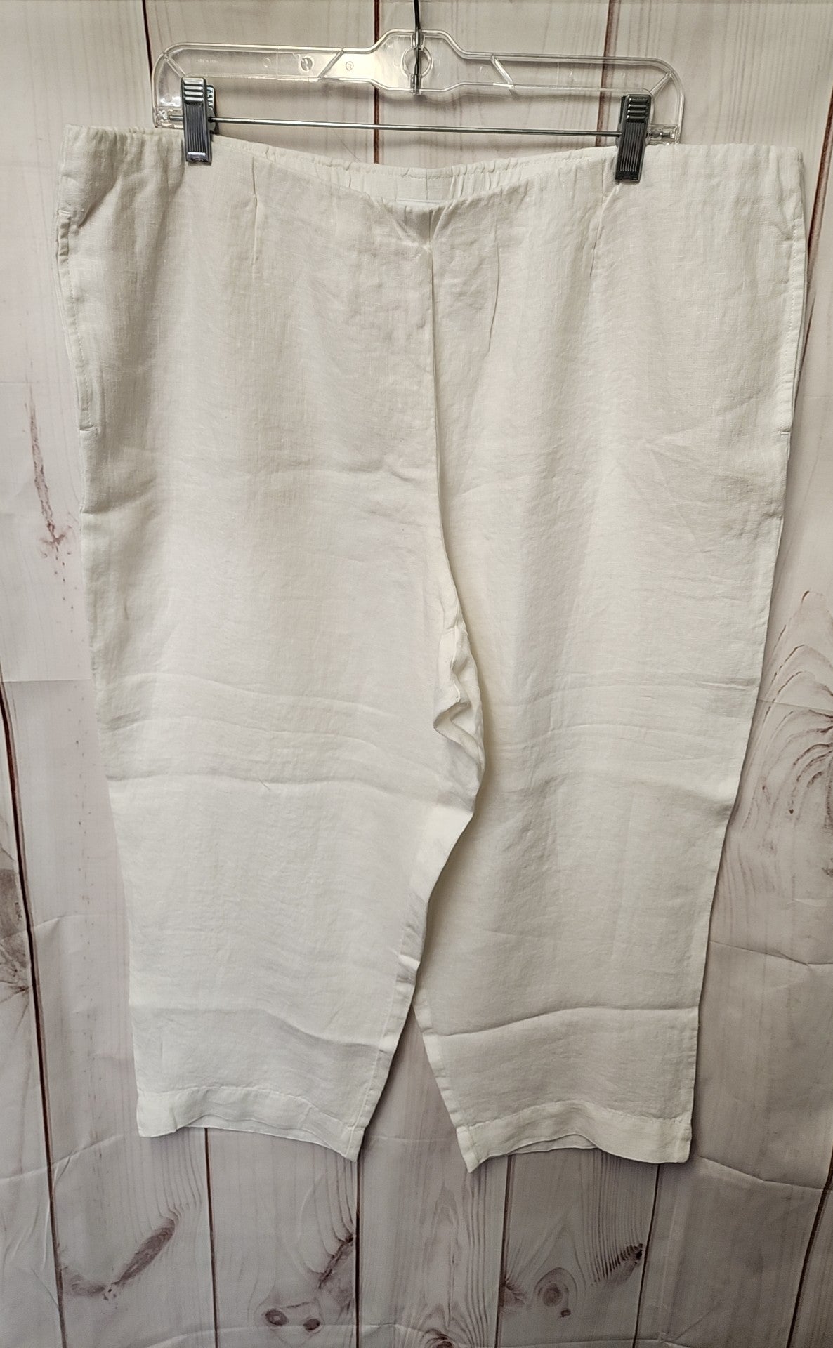 J Jill Women's Size XL White Linen Pants
