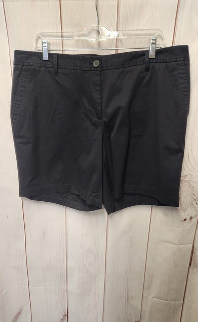 Talbots Women's Size 14 Girlfriend Chino Black Shorts