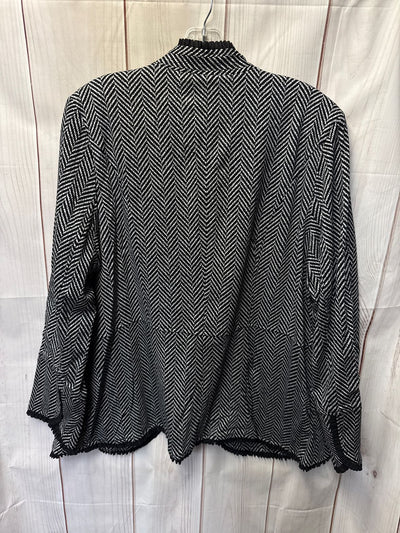 Chico's Women's Size 3 = XL Black & White Cardigan