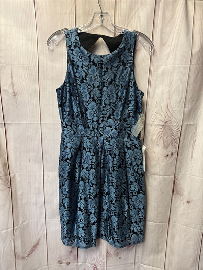 NWT Eliza J Women's Size 6 Black & Blue Lace Floral Dress