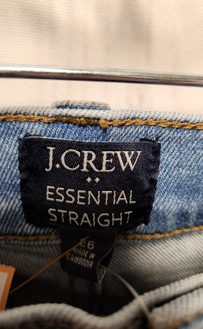NWT J Crew Women's Size 26 (1-2) Blue Jeans Essential Straight