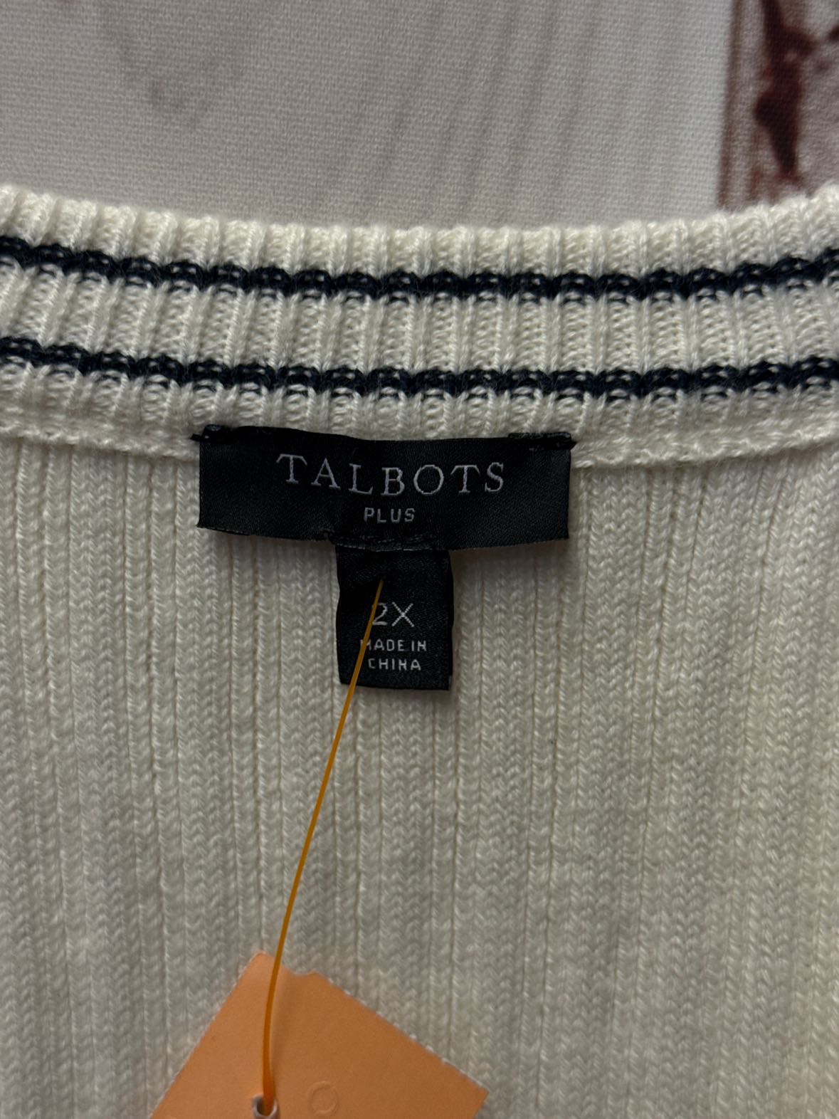 Talbots Women's Size 2X White Cardigan