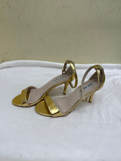 Steve Madden Women's Size 6-1/2 Gold Sandals Shoes