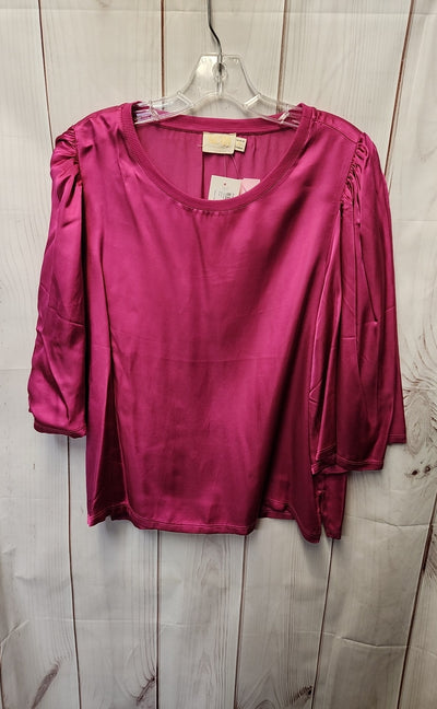 NWT Nation LTD Women's Size XL Pink Donna Bell 3/4 Sleeve Top