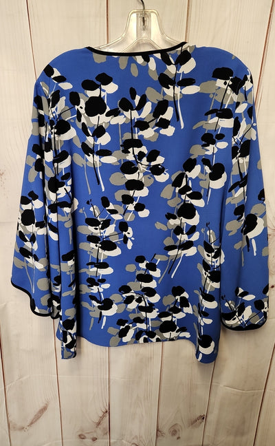 Alfani Women's Size 12 Blue 3/4 Sleeve Top
